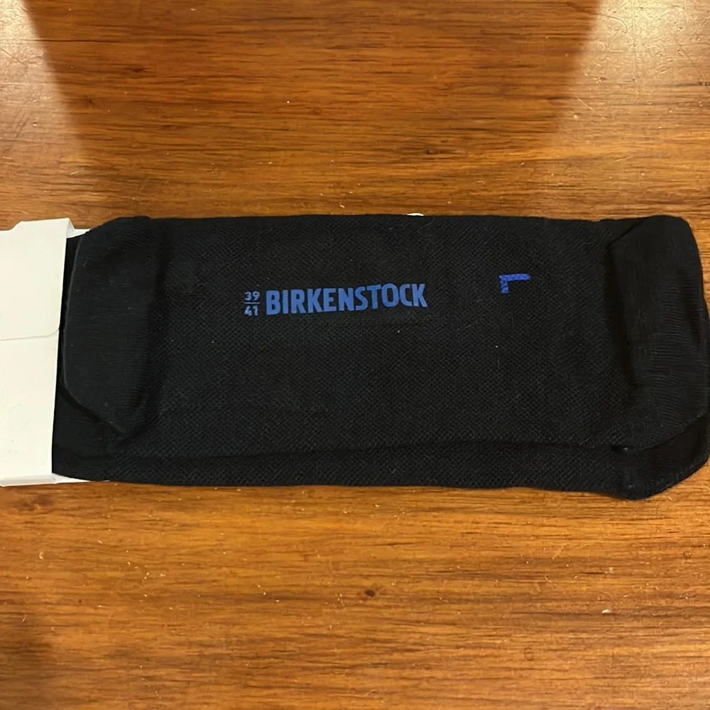 Birkenstock Support sole Socks black footbed comfort Mens 6-8 Made In Turkey new
